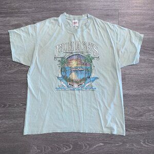 Vintage 90s Florida Keys Puff Print Souvenir Shirt Sz. XL 1992